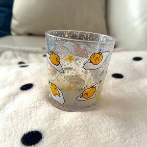 Sanrio Gudetama Clear Glass with Yellow Accents